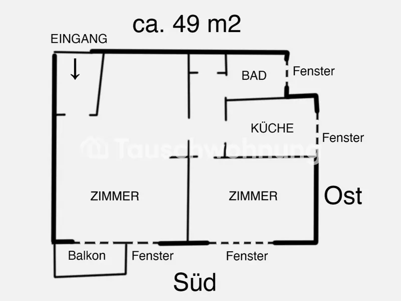Tauschwohnung: 2-Zi-Wohnung in Mitte mit Balkon und Keller — photo 1